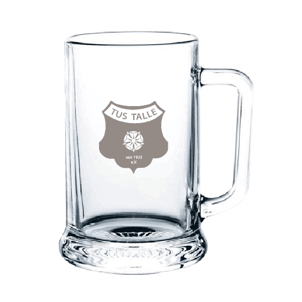 Bierkrug aus Glas